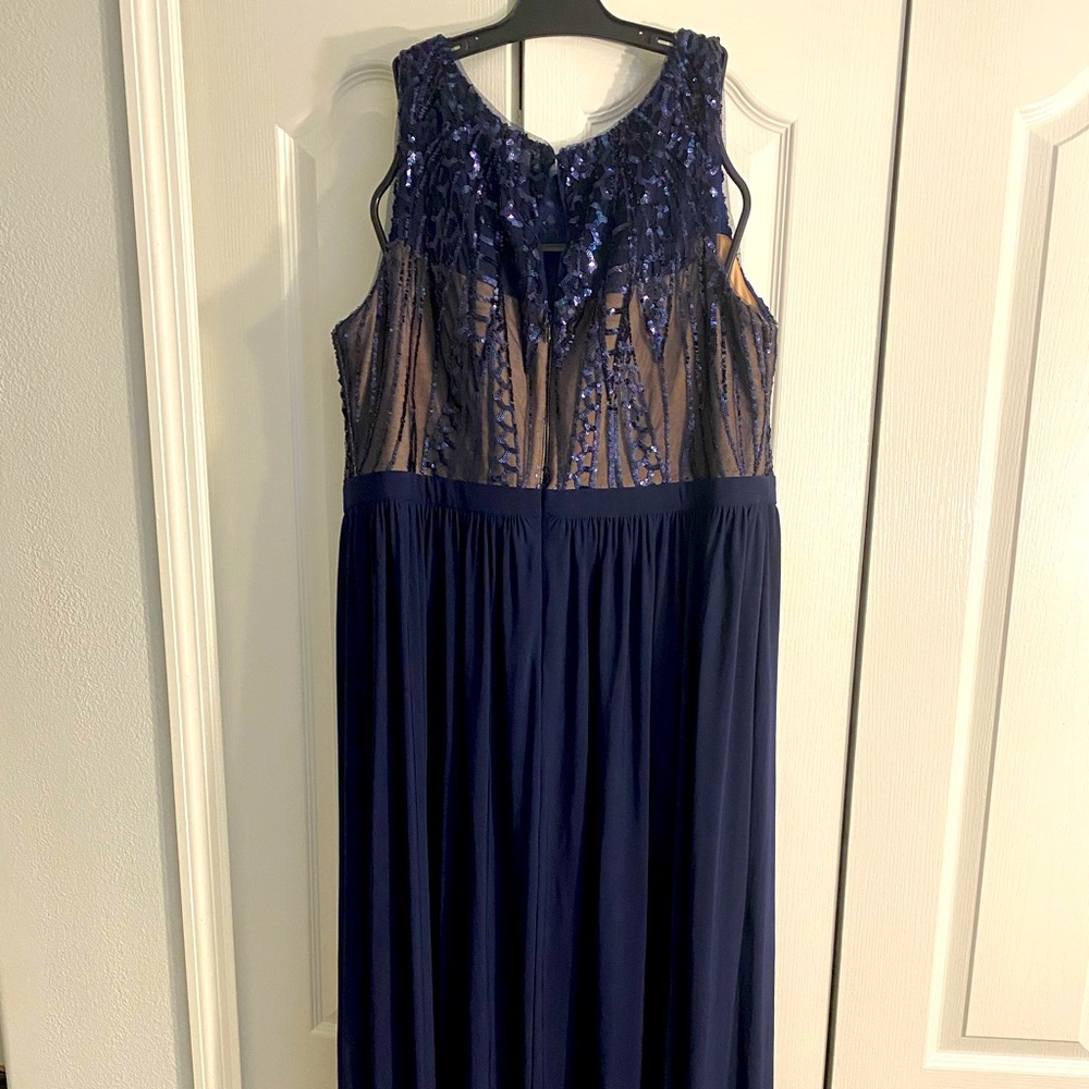 Night Way Macys Navy Blue Gown